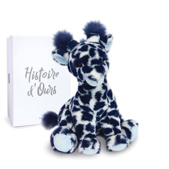Animal en peluche Histoire d'Ours Lisi la Girafe Bleue 30 cm