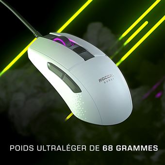 Souris de jeu optique Roccat Burst Core Blanc