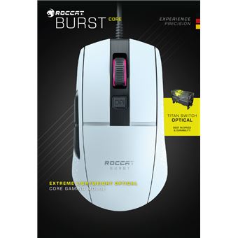 Souris de jeu optique Roccat Burst Core Blanc