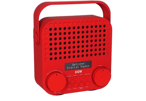 Radio-réveil portable Cgv DR15+ FM/DAB+ Rouge