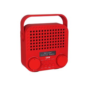 Radio réveil portable Cgv DR15+ FMDAB+ Rouge Radio réveil portable Cgv DR15+ FMDAB+ Rouge