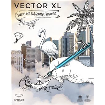 Stylo plume Parker Vector XL Plume M Bleu Gris