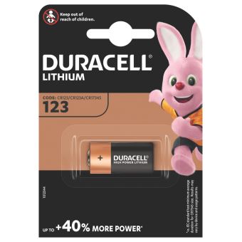 Pile Duracell Lithium Haute Puissance CR123 3 Volts - 1