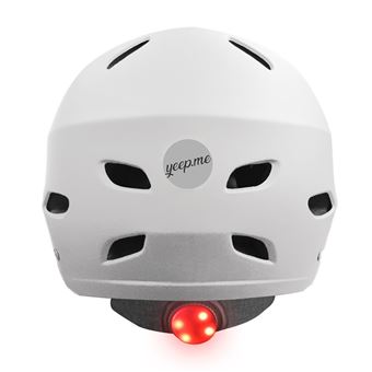 Casque de sport Yeep.me H.30 Vision LED avec visière Gris Taille L/XL