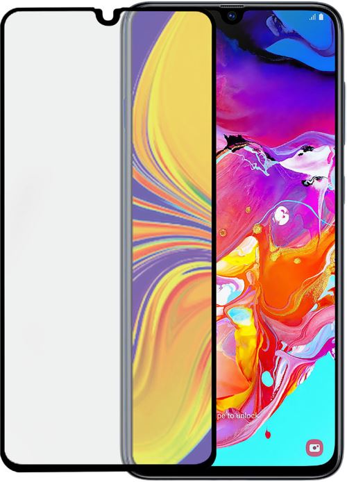 BigBen 2.5D Verbonden Gehard Glas Schermbeschermer Transparant met Zwarte Randen voor Samsung Galaxy A70