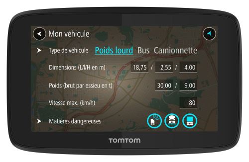 GPS Poids Lourds TomTom Go Professional 520 5 Cartographie Europe 49 et Traffic à vie via Smartphone