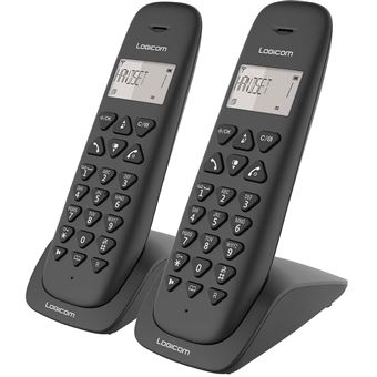 Téléphone sans fil Logicom VEGA 250 Noir + Combiné supplémentaire Noir