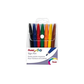 PENTEL SIGNPEN S520 POCH 7 FEUTRES