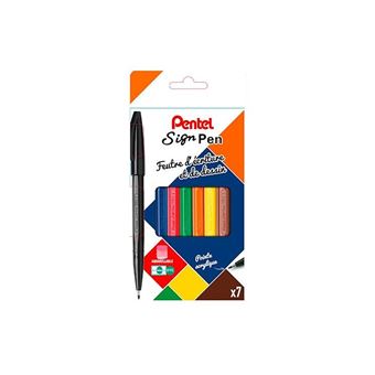 PENTEL SIGNPEN S520 POCH 7 FEUTRES