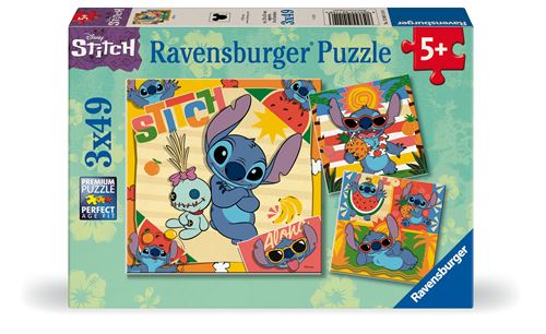 Puzzles 3 x 49 pièces Ravensburger Aloha Disney Stitch