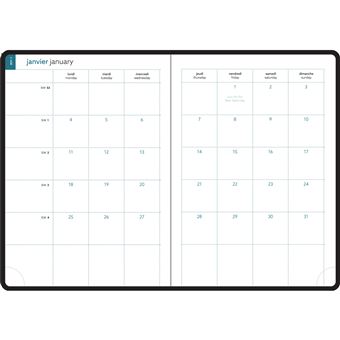 Agenda semainier Exacompta Easytime 15x21 cm 2022 Cassiopée Modèle Aléatoire