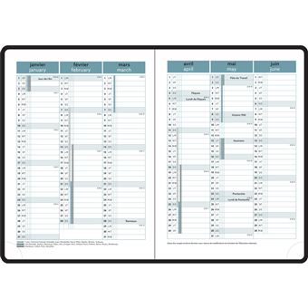 Agenda semainier Exacompta Easytime 15x21 cm 2022 Cassiopée Modèle Aléatoire