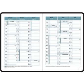 Agenda semainier Exacompta Easytime 15x21 cm 2022 Cassiopée Modèle Aléatoire