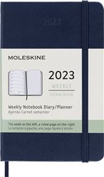 Agenda scolaire Moleskine 2022 2023 Semainier format de poche Rigide Bleu Saphir