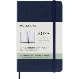 Agenda scolaire Moleskine 2022 2023 Semainier format de poche Rigide Bleu Saphir