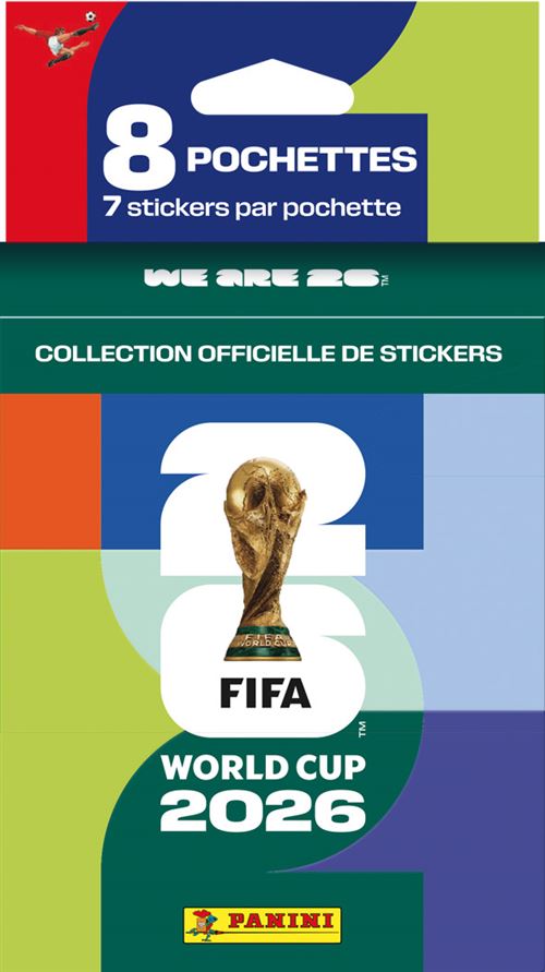 Carte à collectionner Panini Coupe du Monde de la FIFA 26™ Blister 8 pochettes stickers