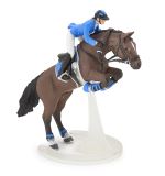 Figurine Papo Cheval de saut d'obstacle et sa cavalière