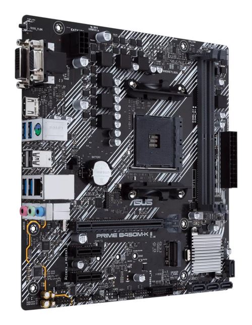 Carte mère ASUS PRIME B450M-K II micro ATX Socket AM4 Chipset AMD B450