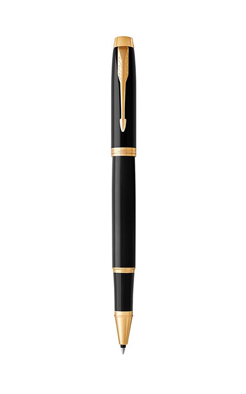 PARKER IM Stylo roller, Noir, Recharge noire pointe fine, Coffret cadeau