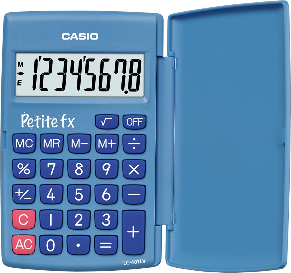 Calculatrice Casio SL-310UC - Bleu Clair - Solaire Et Pile - 10 Chiffres