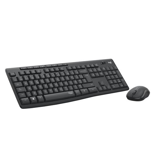 Ensemble Clavier + Souris sans fil Silencieux Wireless Logitech MK295 Noir