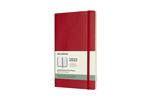 Agenda semainier Moleskine Grand format Couverture souple 2022 Rouge Ecarlate