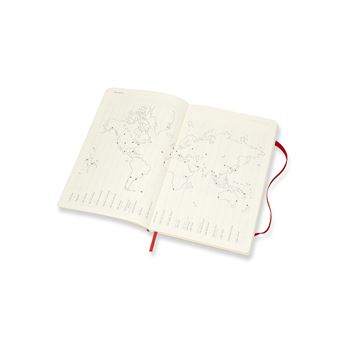 Agenda semainier Moleskine Grand format Couverture souple 2022 Rouge Ecarlate