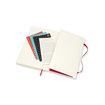 Agenda semainier Moleskine Grand format Couverture souple 2022 Rouge Ecarlate