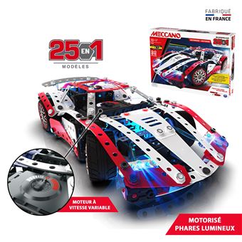 Jeu de construction Meccano Supercar 25 modèles motorisés