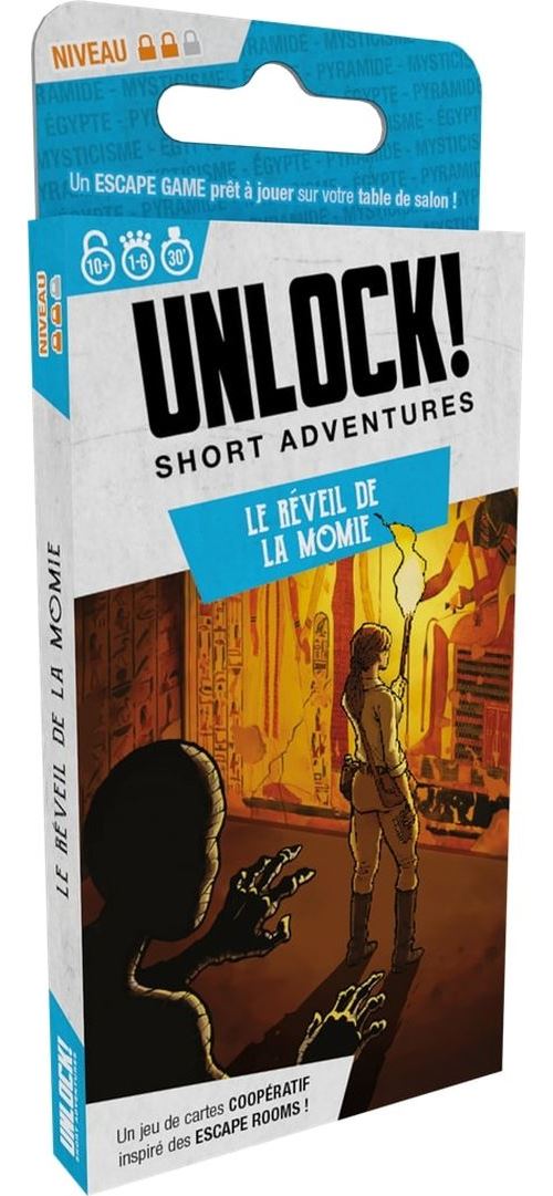 Boite de Jeu d'escape game Asmodee Unlock Short Adventure Le réveil de la momie