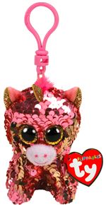 Porte-clés en peluche Ty Beanie Boo's Clip Flippables Sunset La licorne