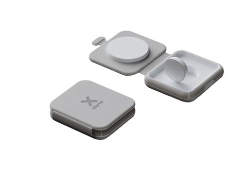 Chargeur de voyage sans fil Xtorm pliable 2 en 1 MagSafe Gris