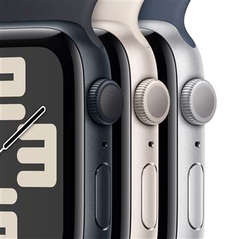 Apple Watch SE (GPS) - 2e génération - 40 mm - aluminium minuit - montre intelligente avec bande sport - fluoroélastomère - minuit - taille du bracelet : M/L - 32 Go - Wi-Fi, Bluetooth - 26.4 g