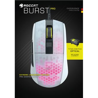 Souris de jeu optique Roccat Burst Pro Blanc