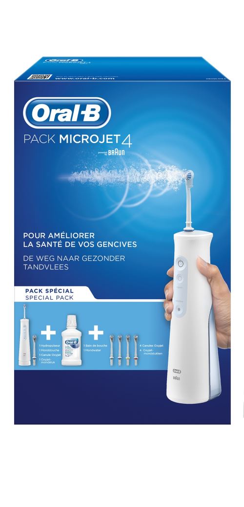 Brosse à dents Oral-B A Hydropulseur Microjet 4 Blanc