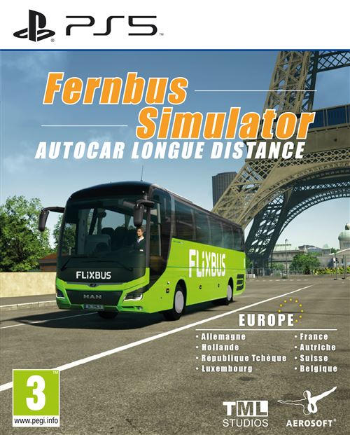 Pochette avant du jeu Fernbus Simulator Autocar Longue Distance PS5