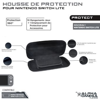 Housse de protection Alpha Omega Players Gris pour Nintendo Switch Lite