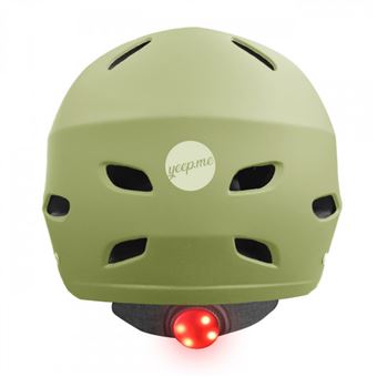 Casque de sport Yeep.me H.30 Vision LED Vert avec visière Taille L/XL