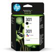 Cartouche d'encre HP pack 301 Noir + 3 couleurs