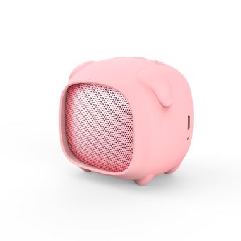 Mini Enceinte Bluetooth We Rose avec 2 coques interchangeable Cochon Rose et Lapin Blanc