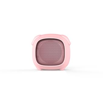 Mini Enceinte Bluetooth We Rose avec 2 coques interchangeable Cochon Rose et Lapin Blanc