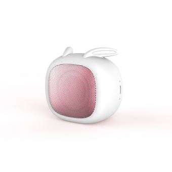 Mini Enceinte Bluetooth We Rose avec 2 coques interchangeable Cochon Rose et Lapin Blanc