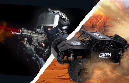 TURBO CHALLENGE - SUV - GIGN - 099201 - Voiture Télécommandée - Noir - 1/20 - Piles Non Incluses - Plastique - À Partir de 6 Ans TURBO CHALLENGE - SUV - GIGN - 099201 - Voiture Télécommandée - Noir - 1/20 - Piles Non Incluses - Plastique - À Partir de 6 Ans