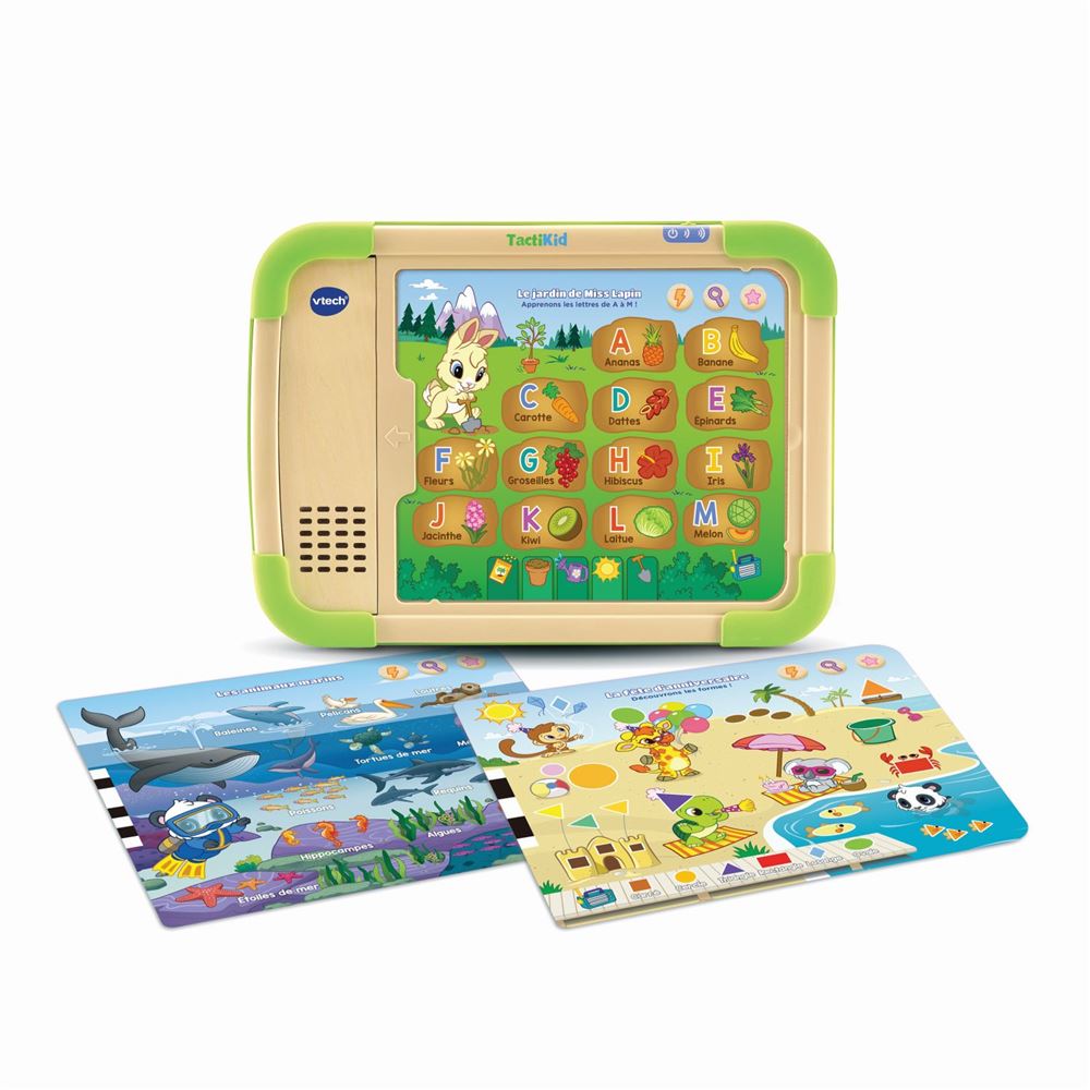 VTech - Ordi-tablette P'tit Genius Touch Vert - Ordinateur Enfant, Tablette  Éducative - 2/6 Ans - Version FR : : Jeux et Jouets