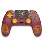 Harry Potter - Manette Sans Fil PS4 - Prise Jack - Boutons Lumineux - Gryffondor - Rouge