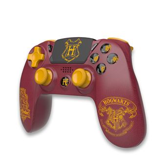 Harry Potter - Manette Sans Fil PS4 - Prise Jack - Boutons Lumineux - Gryffondor - Rouge