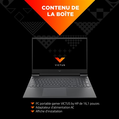 PC Portable Gaming HP Victus 16-e0307nf 16,1 AMD Ryzen 5-5600H 16 Go RAM  512 Go SSD Argent mica