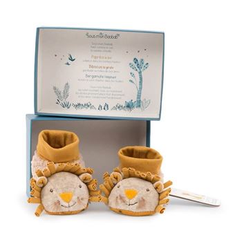 Chaussons Moulin Roty Sous mon baobab Paprika le lion