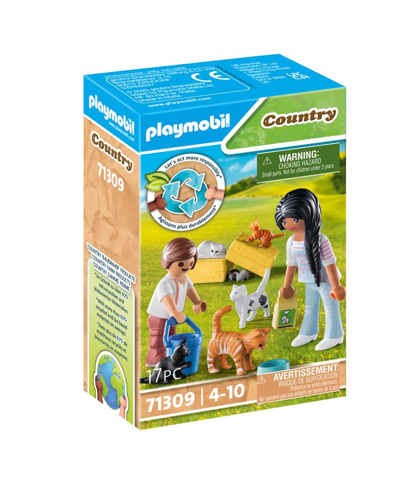 Playmobil Country 71309 Famille de chats avec femme et enfant - Playmobil -  Achat & prix