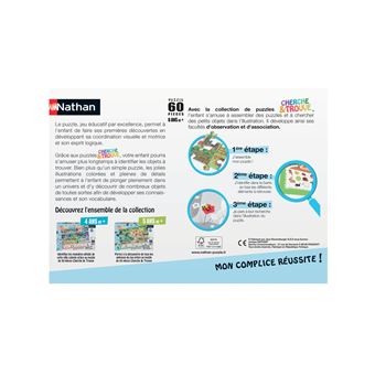 Puzzle enfant 60 pièces Nathan Au jardin Cherche et trouve